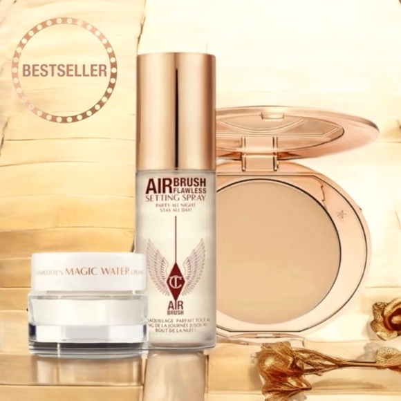🆕💞TILBURY Magic Water Cream • Airbrush Shade 2 • Setting Spray + Gift Makeup Bag